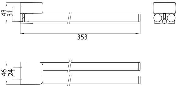 Emco Bad Поворотный металлический держатель для полотенец Trend sun-id-1426622 - Вид №4