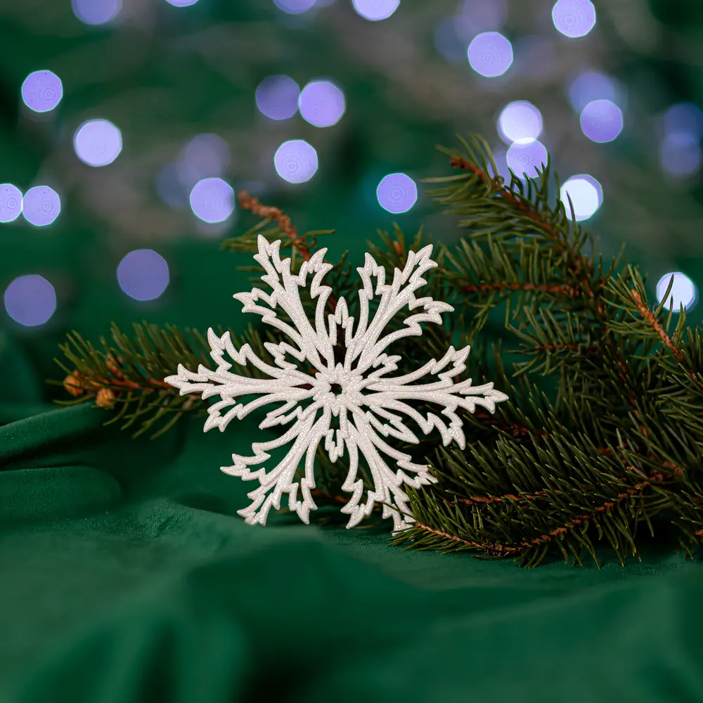88458677 Новогоднее украшение Снежинка Морозко 12x12 см цвет белый STLM-1504410 Santreyd  - Вид №5