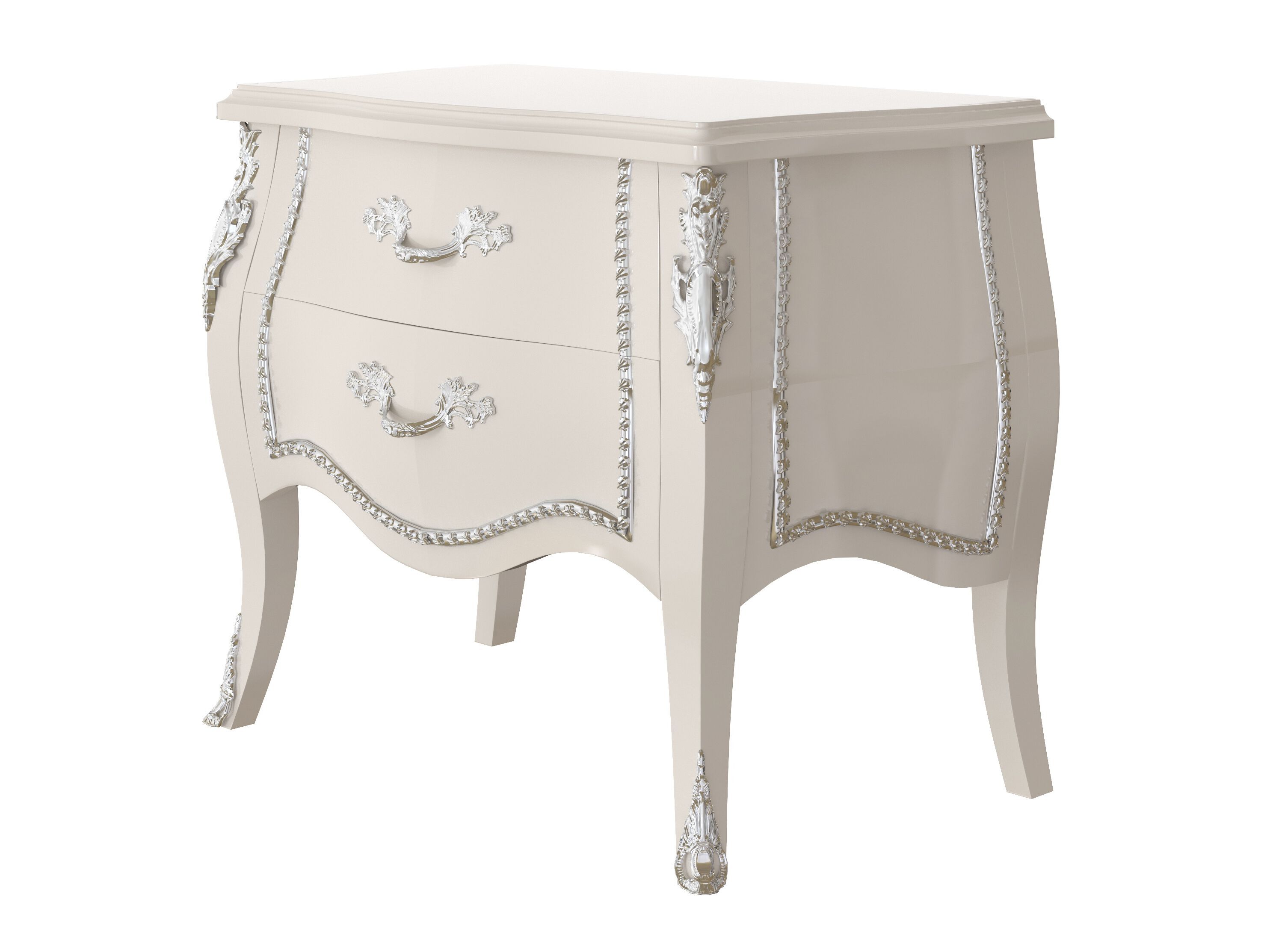 Деревянная прямоугольная тумбочка с ящиками Modenese Luxury Interiors SILVER GRACE ARCH-00037649 - Вид №1