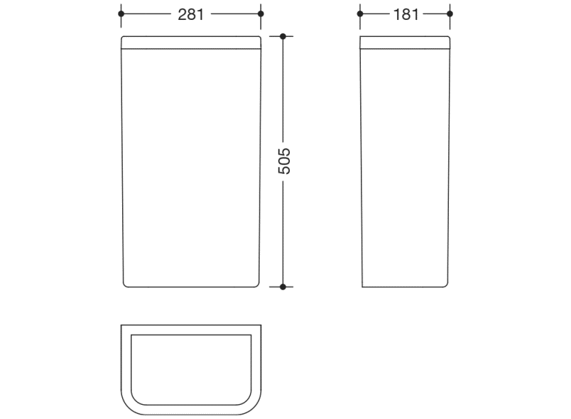 477.05.20198 корзина для бумаг HEWI Serie 477/801  - Вид №19