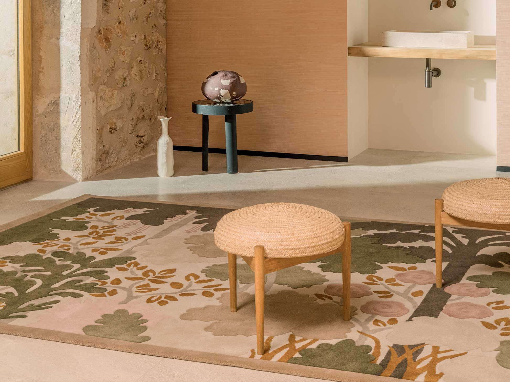 Прямоугольный шерстяной ковер ручной работы Élitis PASSIFLORE ARCH-00116675 - Вид №1