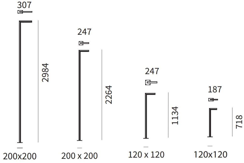 Lucifero's Светодиодный столбик из экструдированного алюминия File flex outdoor Fxg31.9, fxg32.9, fxg33.9, fxg34.9 - Вид №3
