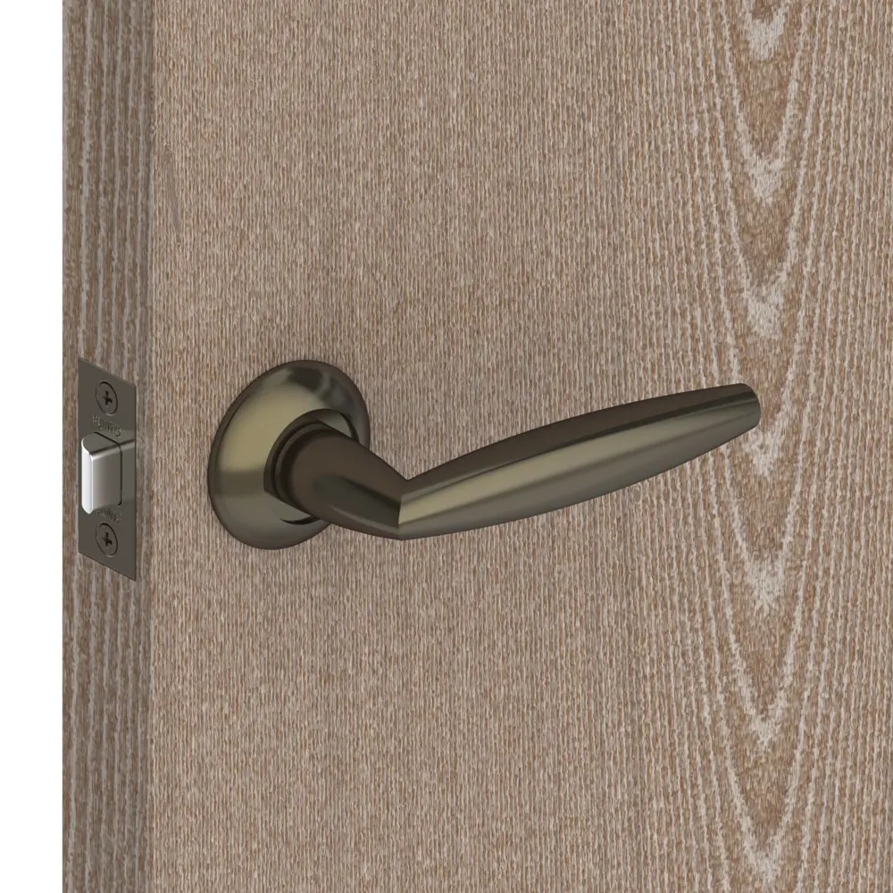 Дверные ручки Punto Supreme ZR/HD ABG-6, без запирания, комплект, цвет бронза STLM-2017640 - Вид №7