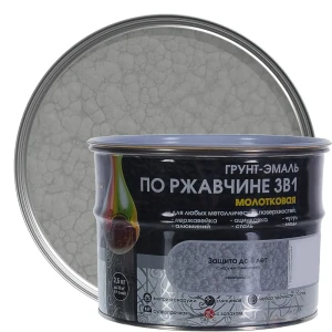 Грунт эмаль по ржавчине 3 в 1 молотковая Dali Special  цвет серебристый 2.5 кг