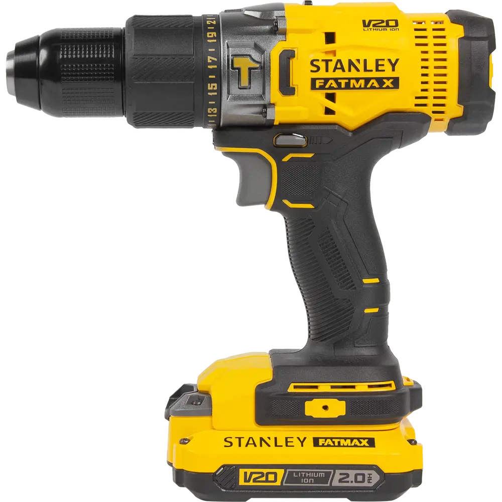 Дрель-шуруповерт аккумуляторная ударная Stanley Fatmax SCD718D2K, 18 В Li-ion 2х2 Ач STLM-2038044 - Вид №1