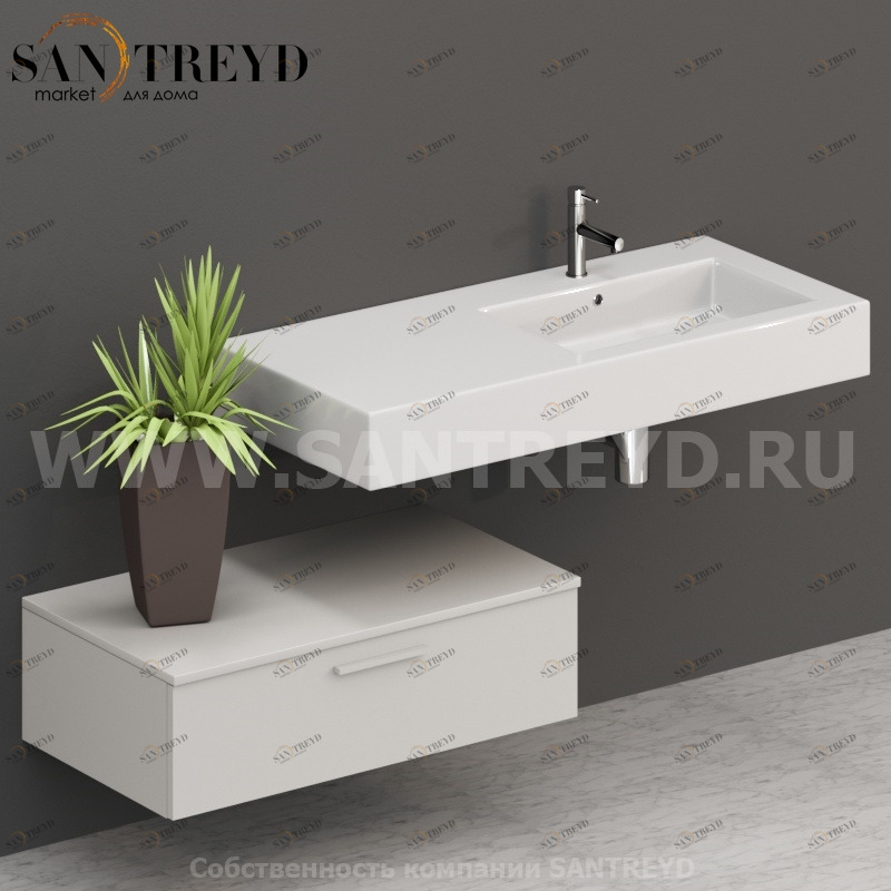 T09052BT2 Столешницы для использования в сочетании с тумбами и открытыми тумбами 90 см серая Globo ARREDO WOOD Италия Ceramica Globo