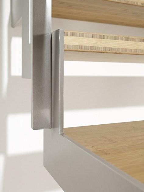 Fontanot П-образная открытая лестница из стали и дерева Lafont sun-id-1441708 - Вид №10