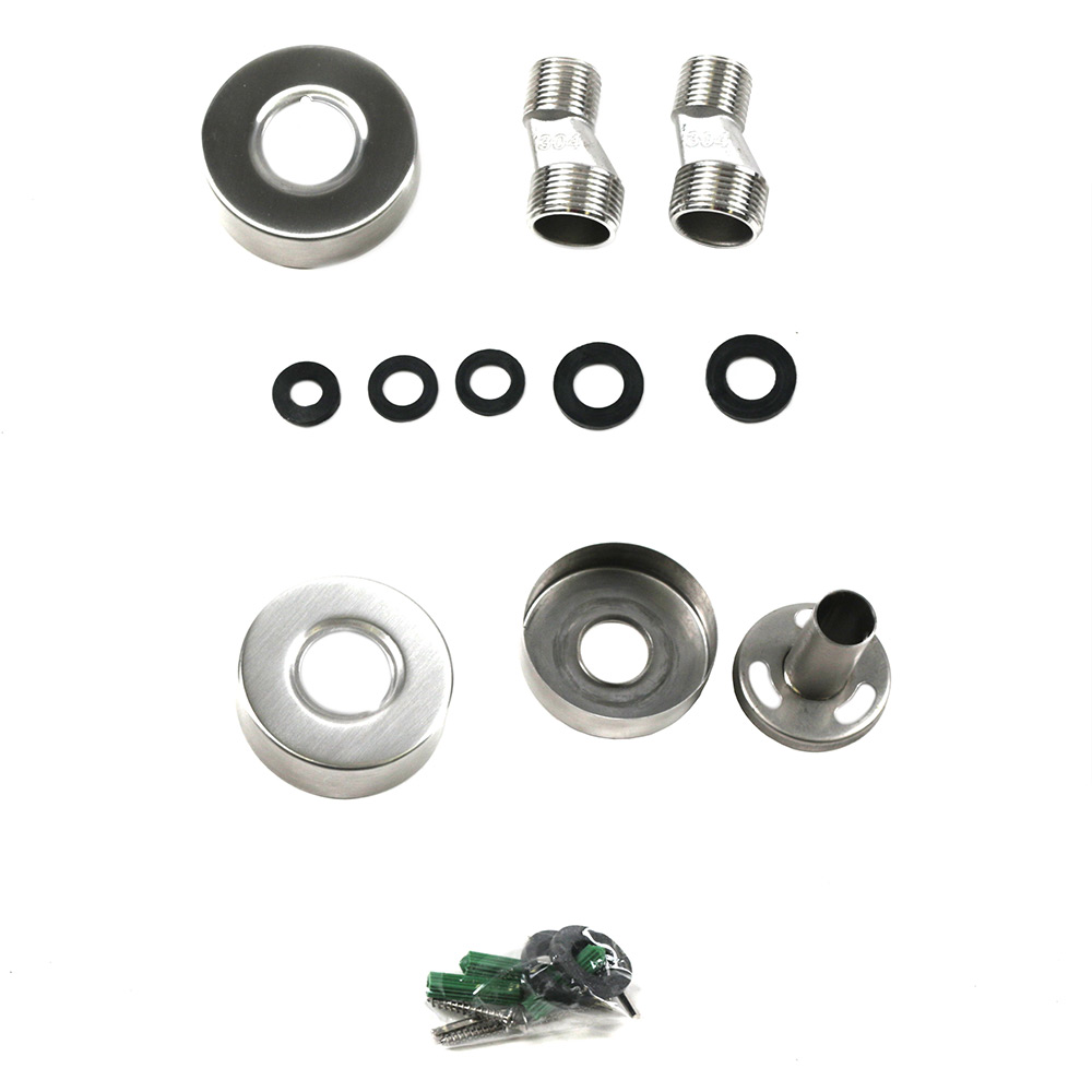 Душевая система MELANA-610107 Tondo нерж.сталь, с тропическим душем, лейкой и смесителем 610107 - Вид №8