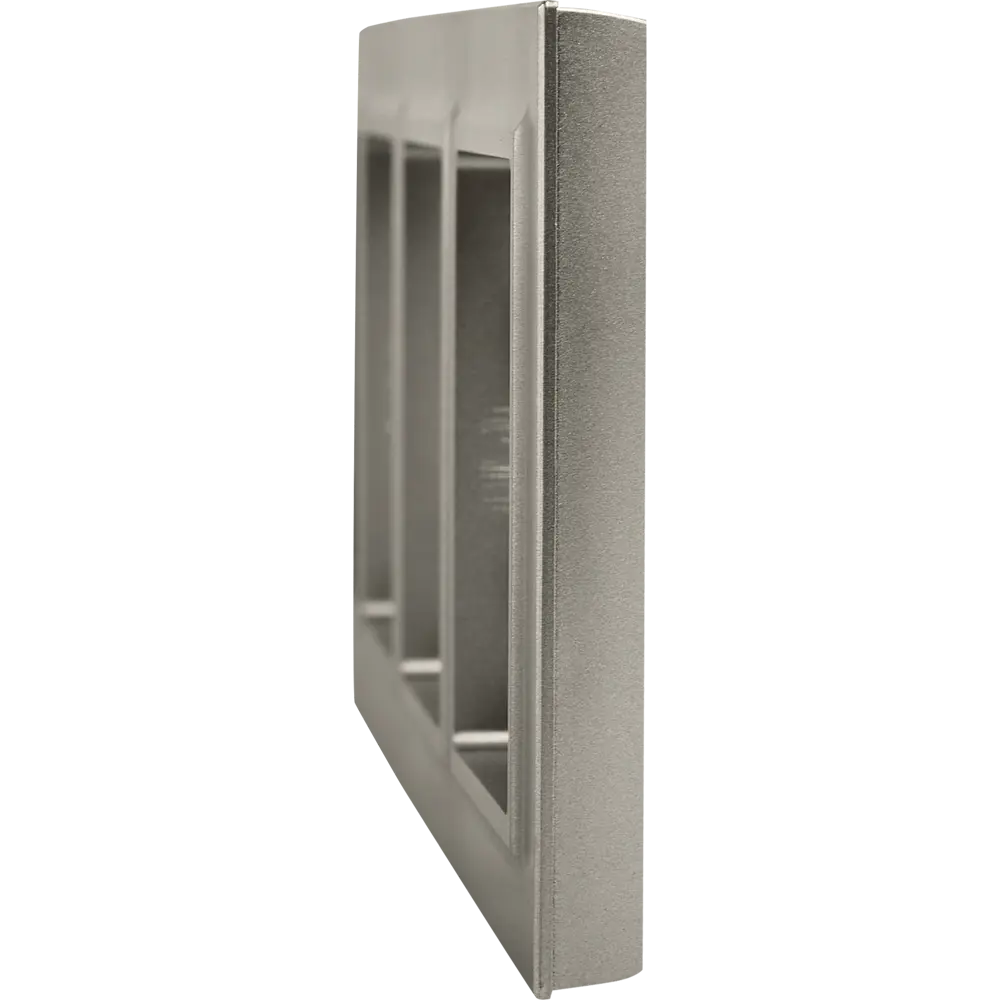 Рамка IEK Brite для розеток и выключателей на 3 поста в стальном цвете 87761353 STLM-1115274 - Вид №1