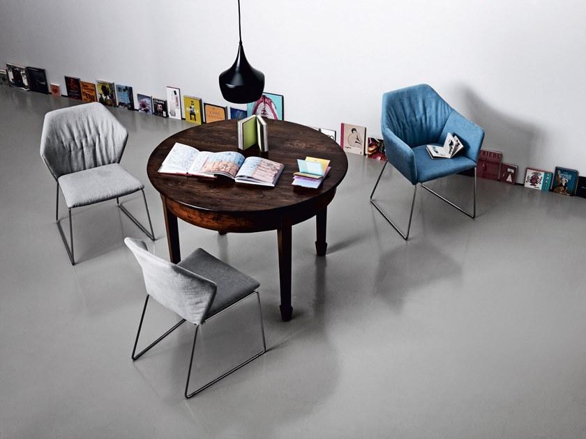 Saba Italia Санный стул с обивкой из ткани New york sun-id-1352378 - Вид №3