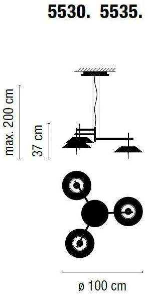 Vibia Светодиодная подвесная лампа Mayfair 5535 - Вид №1