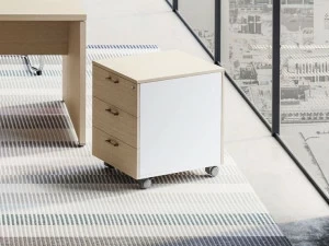 Las Mobili Офисный комод из дерева на колесиках Delta evo