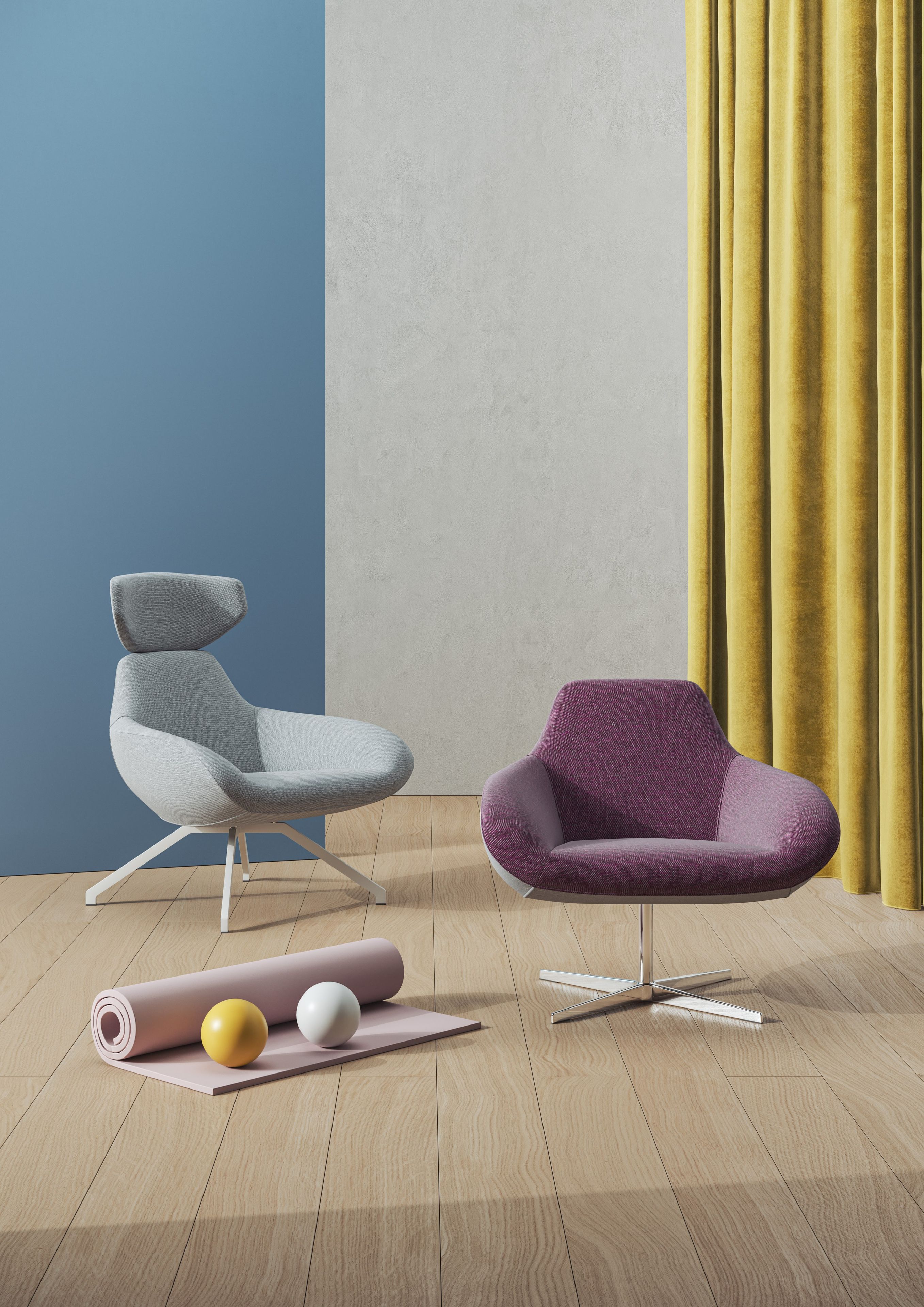 Кресло на насесте из ткани ALMA DESIGN X Big ARCH-00071125 - Вид №3