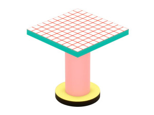 Высокий квадратный стол из МДФ