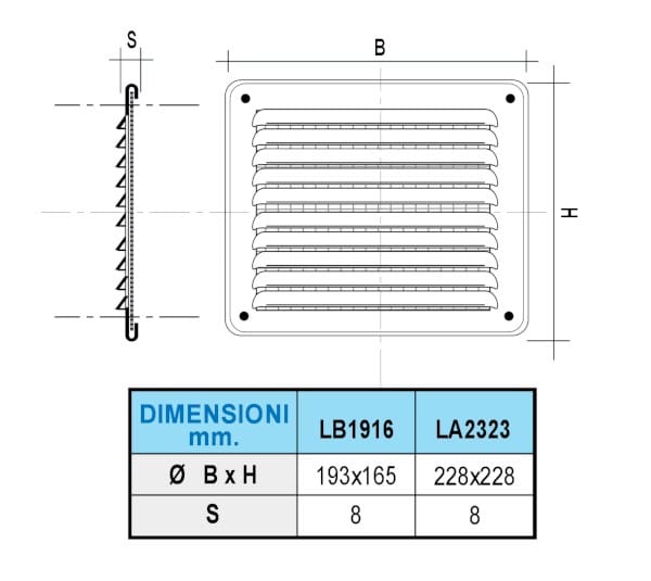 Квадратная и прямоугольная сетка для наложения First Corporation вентиляция ARCH-00023759 - Вид №6