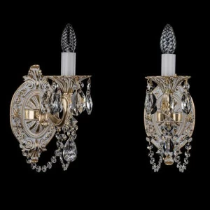 Настенный светильник бра Increaseonespace 1700/1/C/GW BOHEMIA IVELE СВЕЧА 078231 Прозрачный;серебро