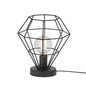 Настольная лампа черная с фигурным металлическим абажуром Vitaluce V4399-1/1L VITALUCE ИНТЕРЬЕРНЫЕ 328975 Черный