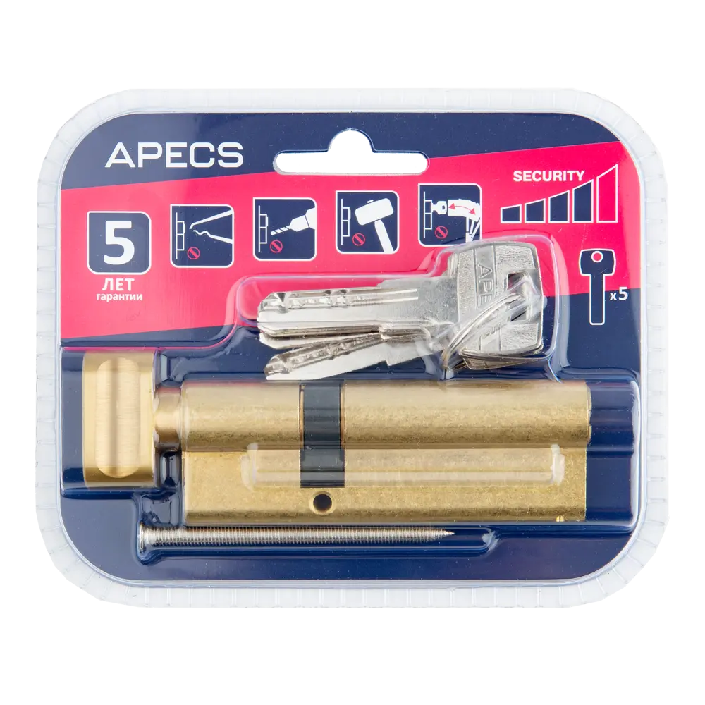 Цилиндр дверной APECS Pro с защитой от выбивания, 60x30 мм 85559782 PRO LM STLM-0063850 - Вид №3