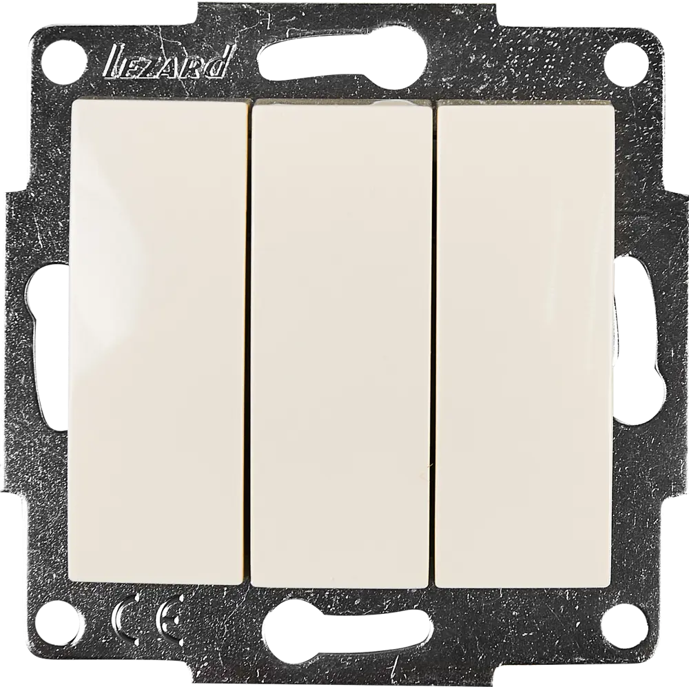 Выключатель Lezard Karina 3 клавиши цвет кремовый STLM-2167074 - Вид №1