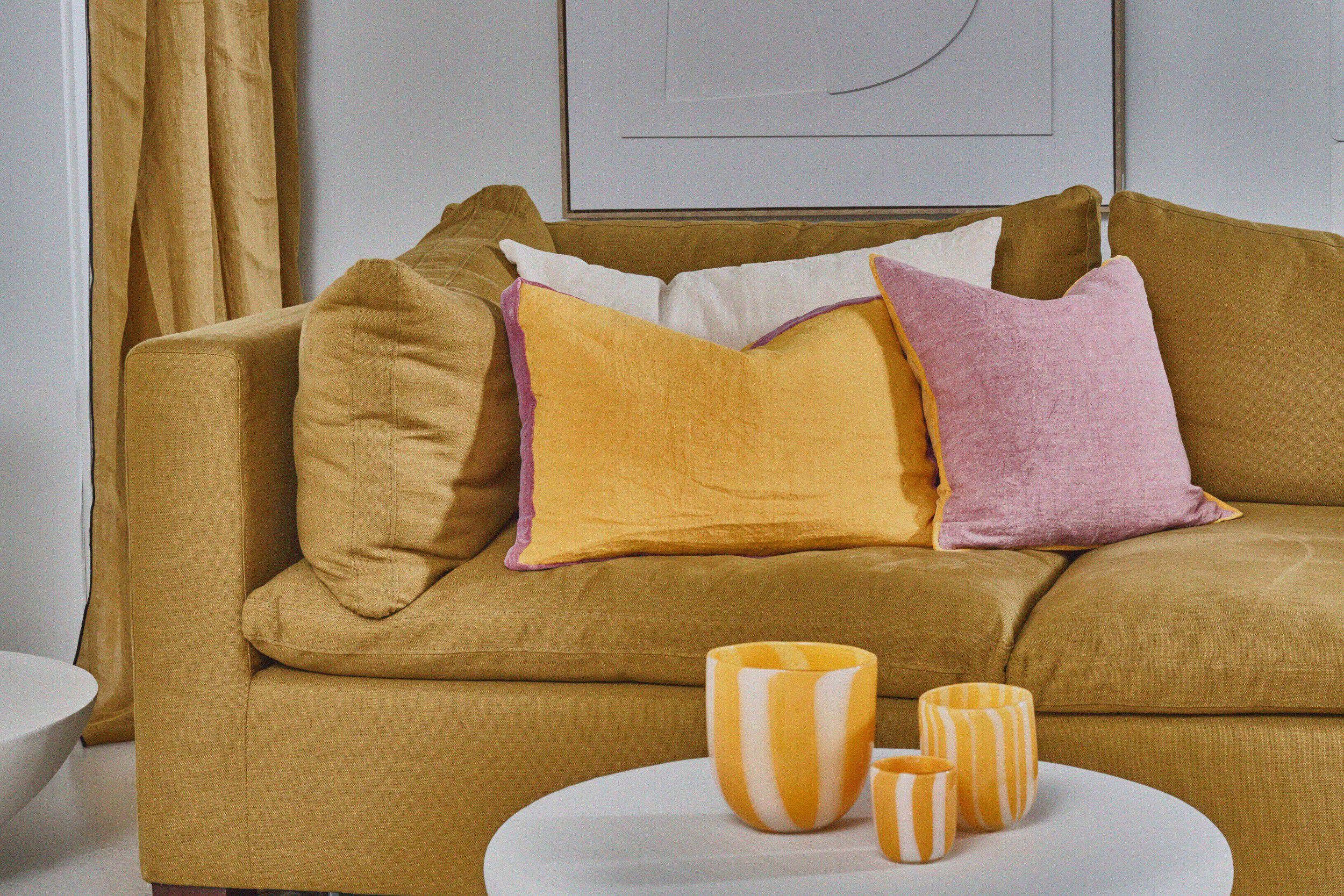 Подушка из льна и хлопка POMAX ALPHA BORDERS ARCH-00067739 - Вид №7