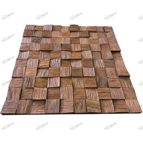 Мозаика и 3D панели из дерева Tarsi 3D 3d Колотый Вишня 1.0.11.1 Дуб Селект 3д (мозаика панели), рельефная (3Д (мозаика панели), Рельефная) 300х300 мм 1401100065