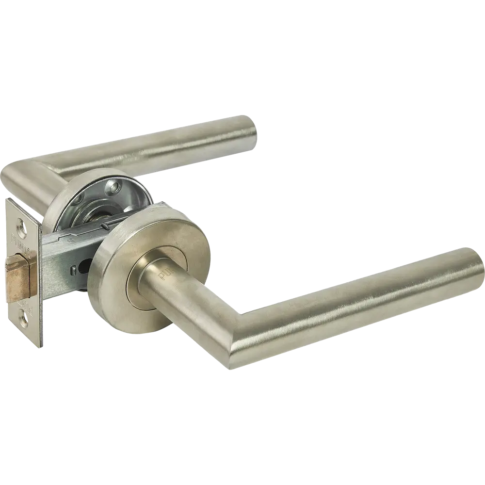 Дверные ручки Punto Inox без запирания комплект цвет нержавеющая сталь STLM-2054586