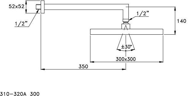 RUBINETTERIE STELLA Настенная лейка душа с держателем sun-id-1408404 - Вид №2