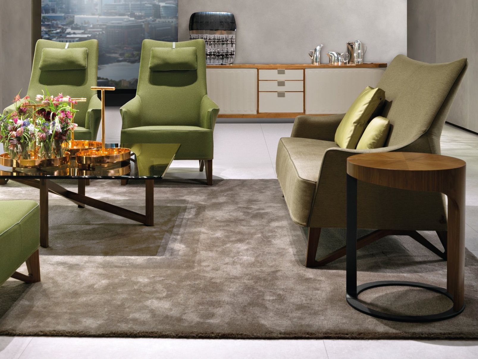 Круглый деревянный журнальный столик Giorgetti LING ARCH-00115323 - Вид №3