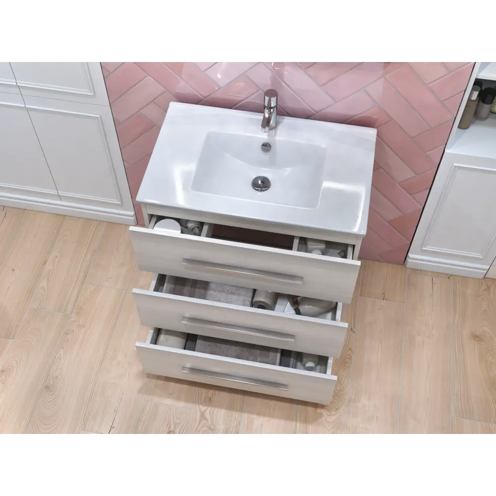 Тумба под раковину напольная Vigo Yuma 75 см цвет ясень анкор STLM-2035767 - Вид №9