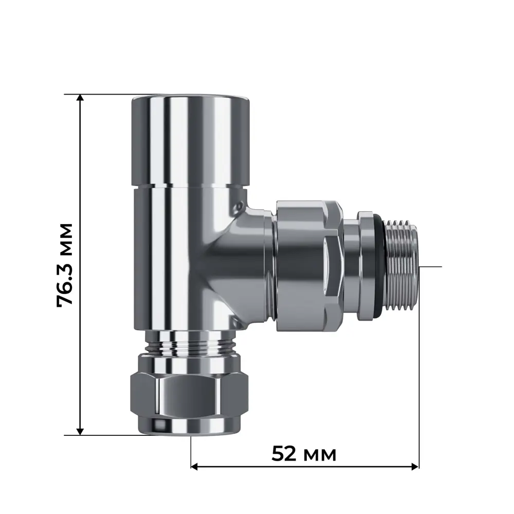 Термостатический комплект для радиатора угловой Royal Thermo Design Pro 1/2" латунь цвет хром 89423313 STLM-2138538  - Вид №5