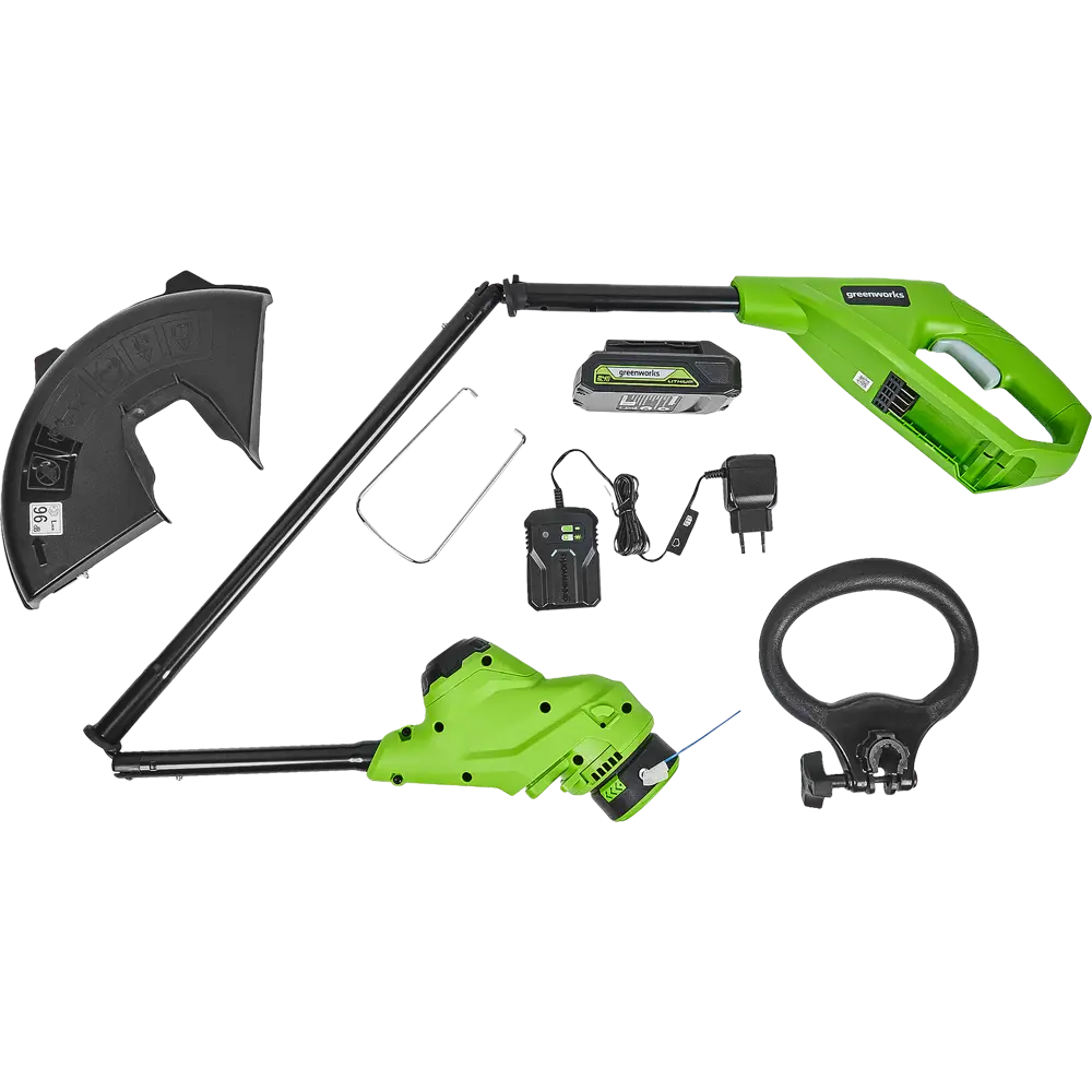 Триммер аккумуляторный GreenWorks 2107207 24 В 1x2 Ач АКБ и ЗУ входит в комплект 85030192 STLM-2096540  - Вид №1
