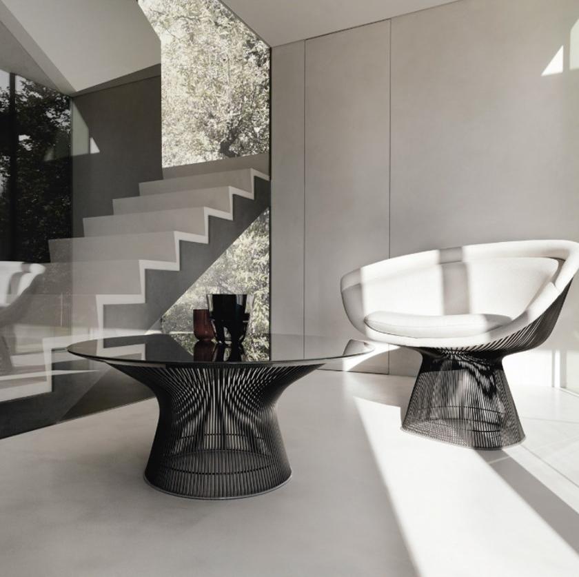 KNOLL Мягкое кресло из стали и ткани с подлокотниками Platner sun-id-1430402 - Вид №6