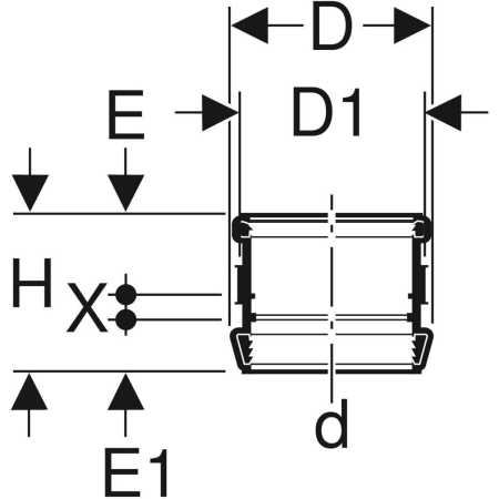 305.002.14.1 Опорно-компенсаторная муфта Geberit Silent-db20 Geberit  - Вид №2