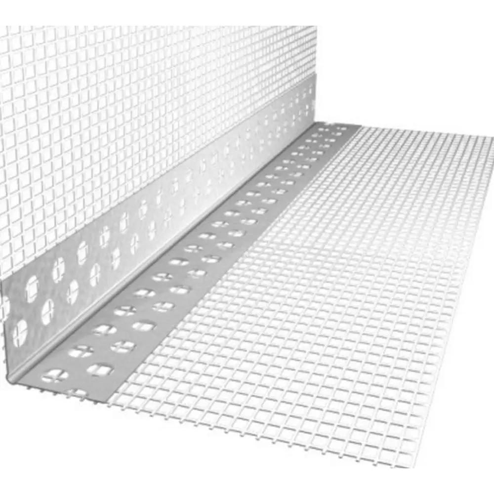Профиль углозащитный (ПУ) ПВХ с сеткой 20x20x3000 мм 87689208 STLM-2035299 Santreyd 