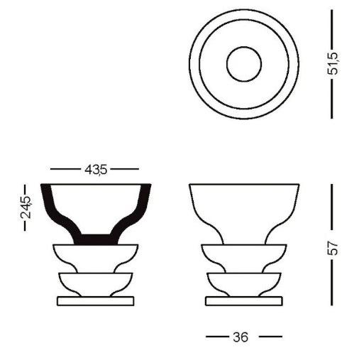 PIMAR Садовая ваза из камня Лечче Ondulation 45b  - Вид №1