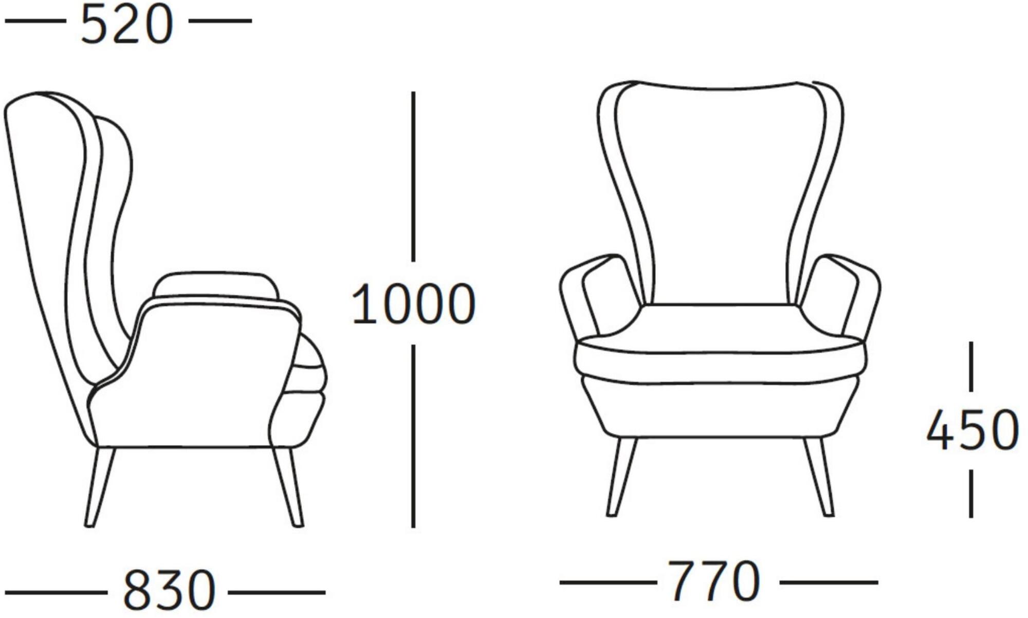 ROSSIN Кресло из ткани Deco sun-id-1471912 - Вид №7