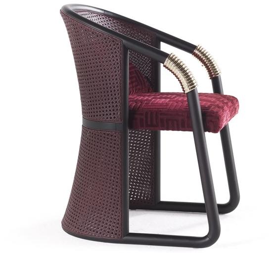 ETRO Home Interiors Мягкое бархатное кресло с подлокотниками  Ham.131.a  - Вид №1