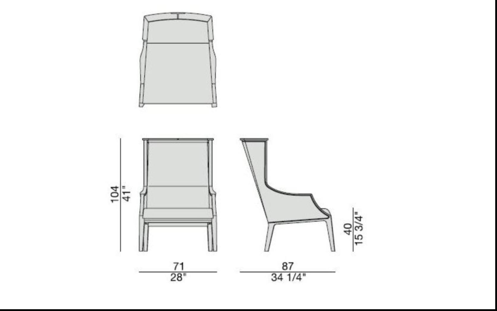 Porada Кресло Bergere из ткани Iron sun-id-1449899 - Вид №1