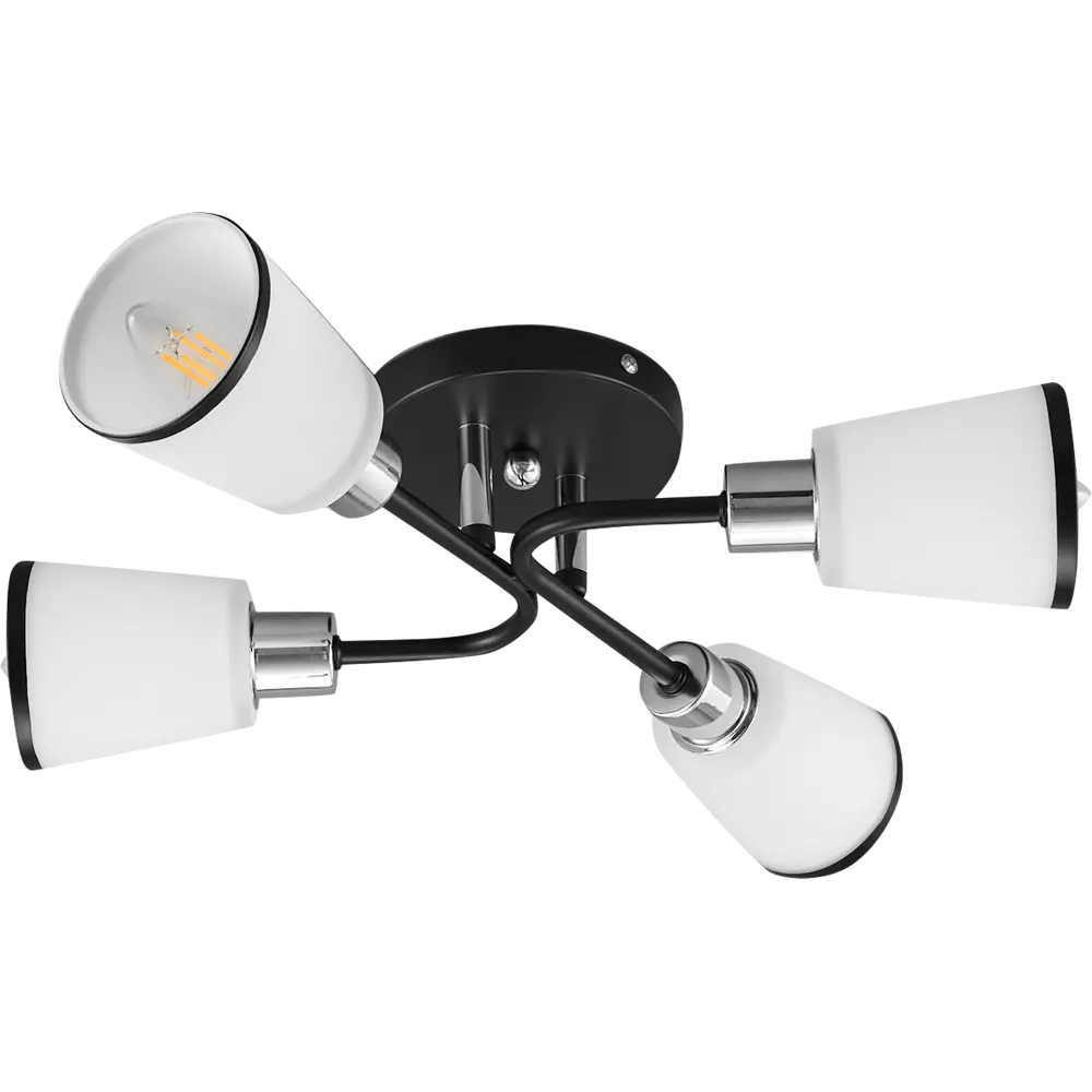Люстра потолочная JLIGHT JESSY 4 лампы 16 м², цвет черный 84534229 STLM-2196590 
