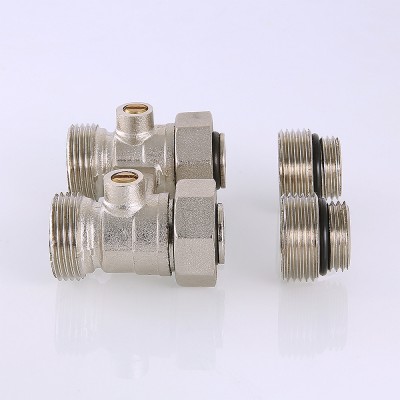 VT.345K.N.E04 Узел для нижнего подключения радиатора (комплект) Valtec 1/2" х 3/4, "евроконус"  - Вид №8