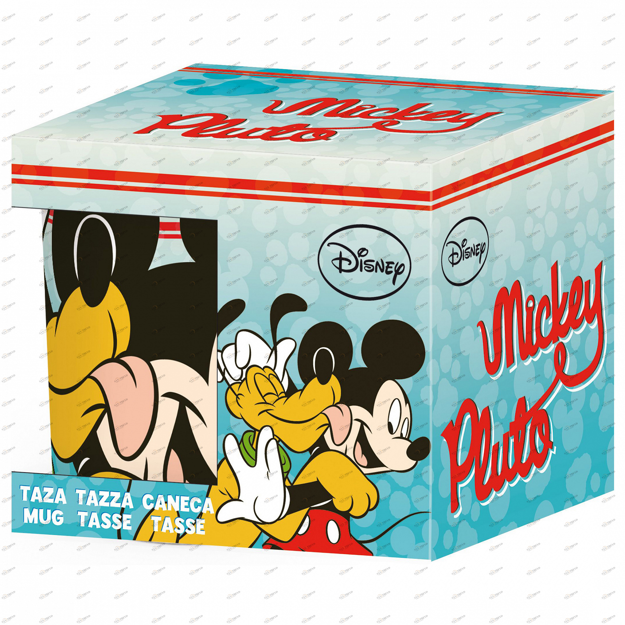 Кружка керамическая в подарочной упаковке "Микки Маус и Плуто", 220 мл STOR МИККИ МАУС 335758 Белый Santreyd 