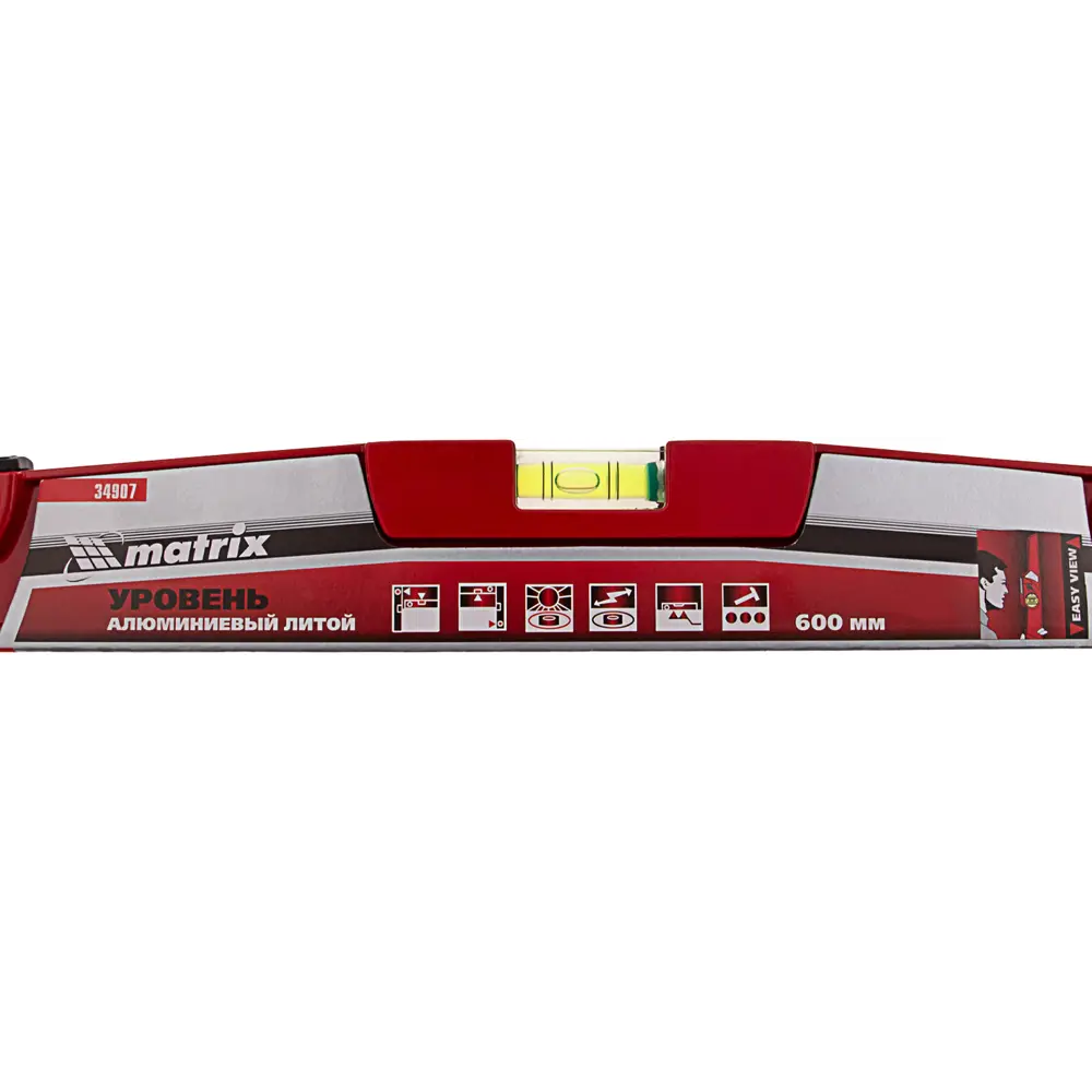 Строительный уровень Matrix 34907 с двумя измерительными колбами 600 мм 89409541 STLM-1578807 - Вид №4