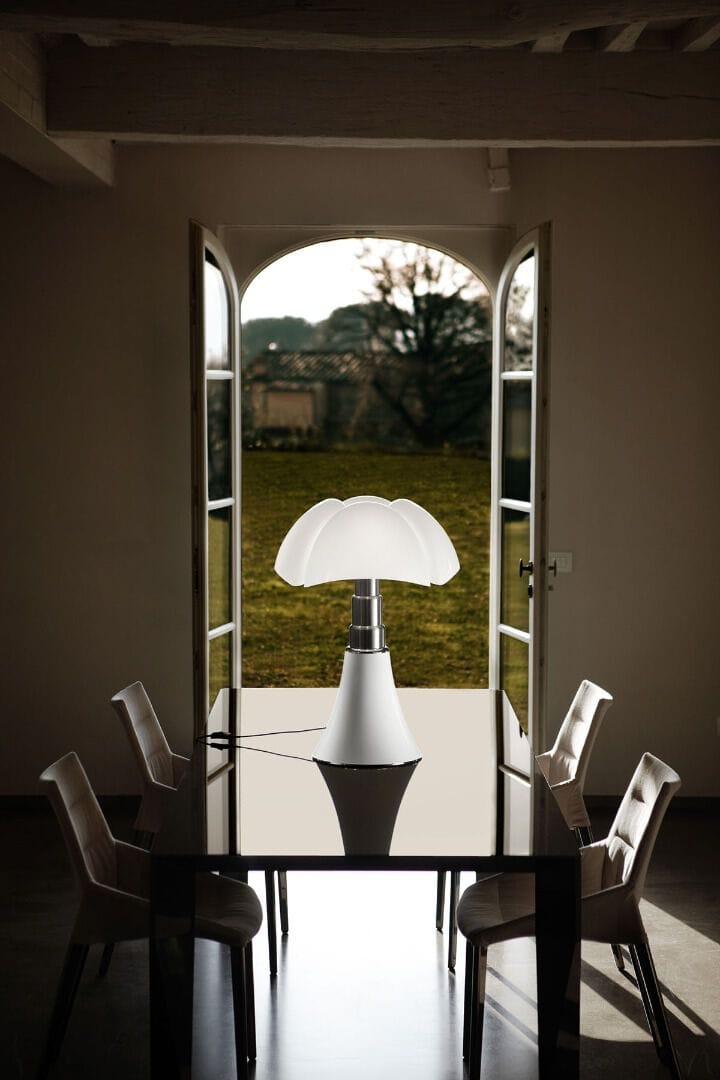 Настольная лампа из нержавеющей стали с метакрилатным абажуром In Stock Martinelli Luce ARCH-00078038 - Вид №1