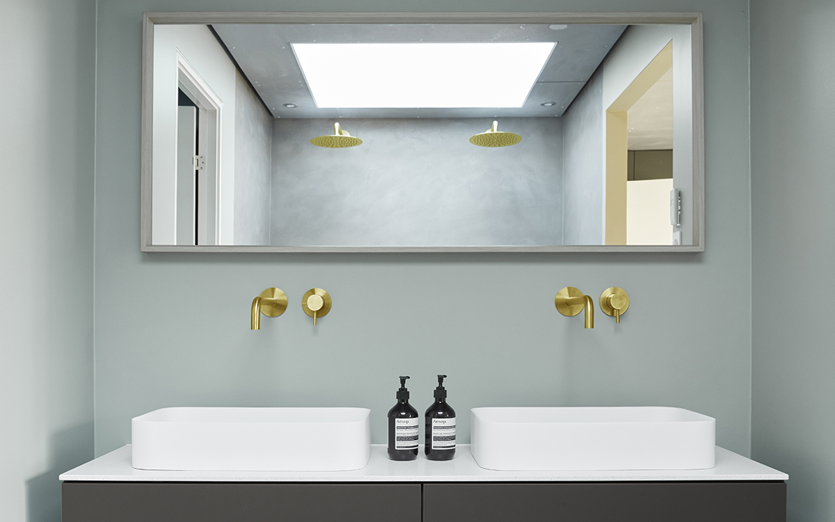 QT3100-250SMP3 Смеситель встраиваемый 250 мм - имитация латуниd line Qtoo  - Вид №1