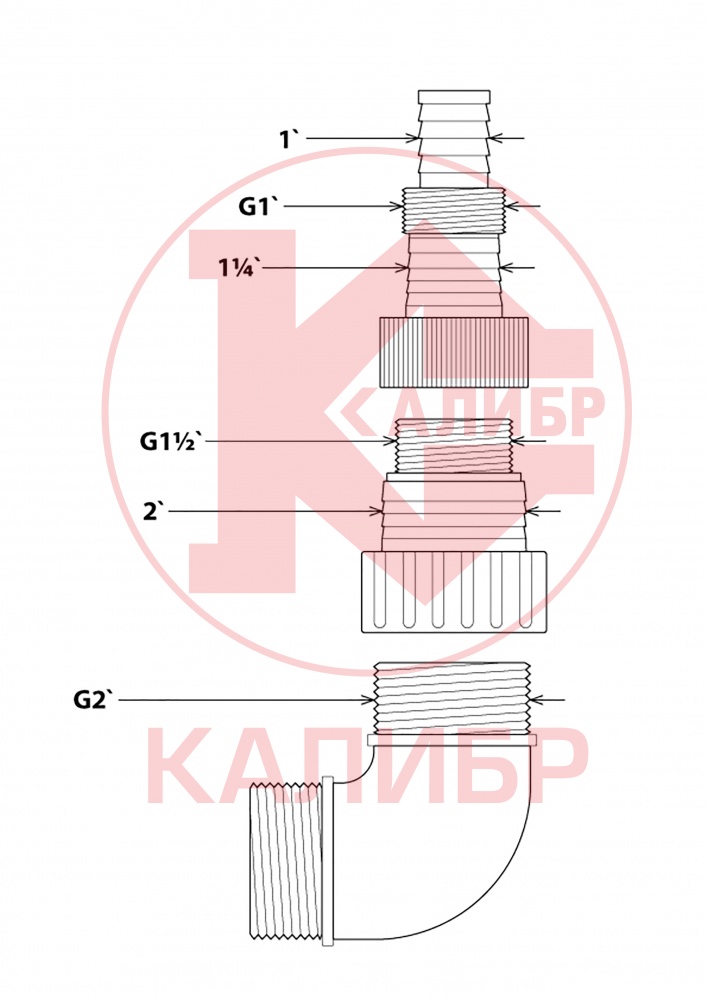 65666 Калибр Насос погружной центробежный (фекальный) НПЦ-1100У  - Вид №2