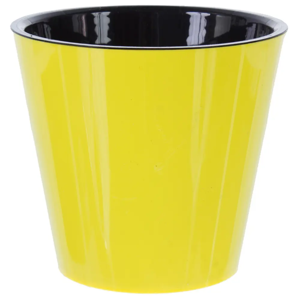 Горшок цветочный Ingreen Фиджи ø16 h14.5 см v1.6 л пластик жёлтый STLM-2056280