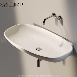 ND5082.9003 Подвесная раковина настенная прямоугольная Ceramica Flaminia Nuda бежевая