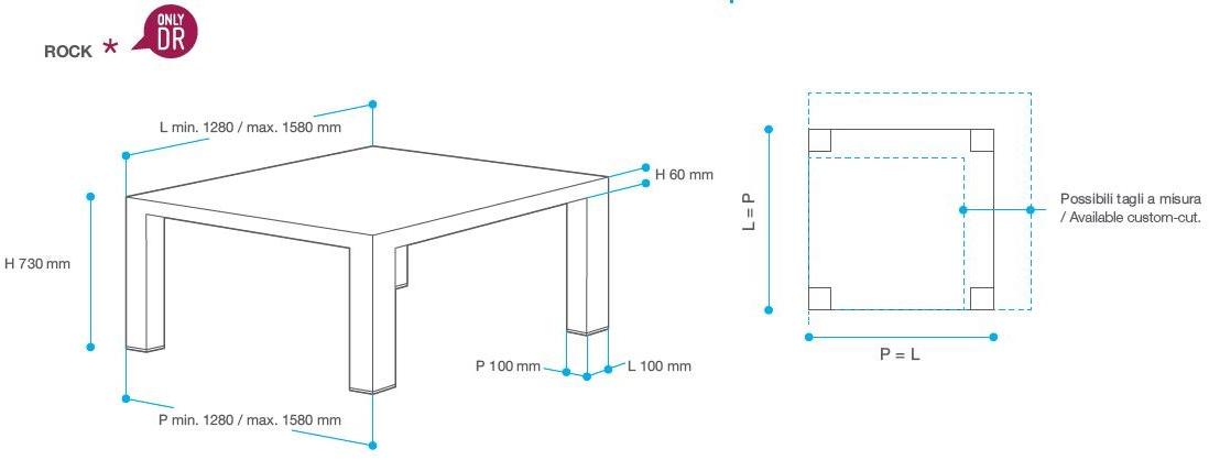De Rosso Квадратный обеденный стол из нпл Living, business, rock sun-id-1364044 - Вид №4