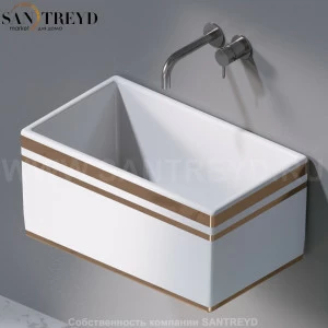 L112467B Подвесная раковина настенная прямоугольная A. e T. Italia Tower белая