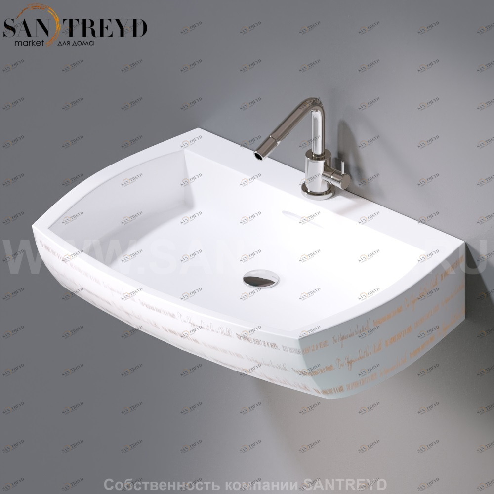 L283.420G Подвесная раковина настенная овальная A. e T. Italia SQUARE белая AeT ITALIA